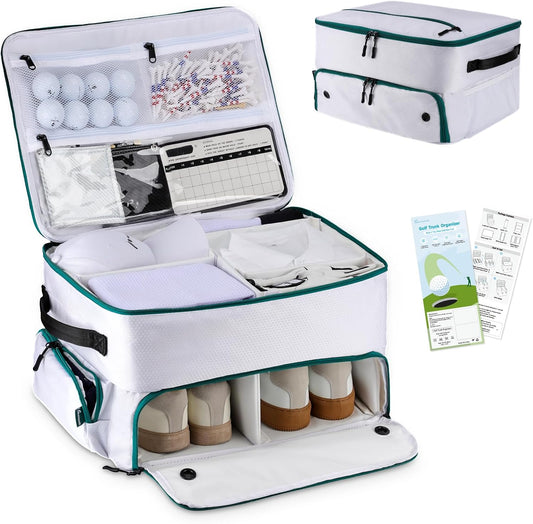 Golf Trunk Organizer, Golf Accessories for Men/Women to Storage Stuff and Gear, Cool Gifts for Golfers, Dad, Him/Her, Birthday or Father’s Day