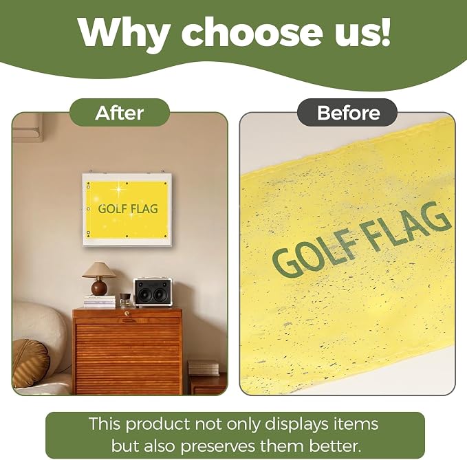 Acrylic Golf Flag Frames for 13'' x 17'' Golf Flag, Banner Frame Shadow Boxes - Image 4