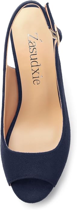 Womens Wedge Platform Sandals Peep Open Toe Slingback Buckle High Heel Dress - Image 3