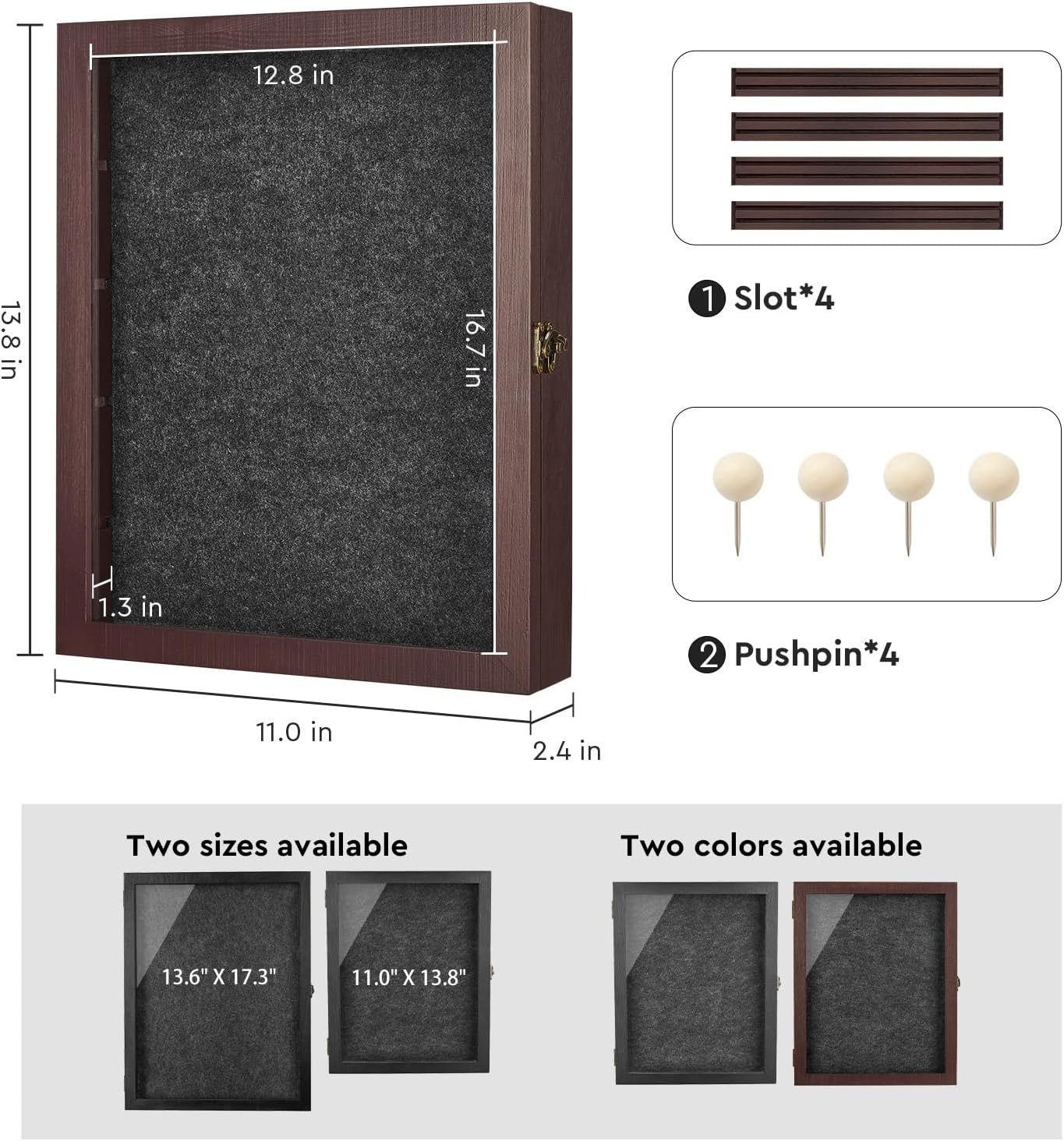 11X14 Shadow Box Frame with Slot, Medal/Challenge Coin Display Case, Wedding Keepsake/Pet Memorial/Baby Shadow Box, Best Bridal/Engagement/Wedding Registry/House Warming Gifts for Couple, Bride, Groom