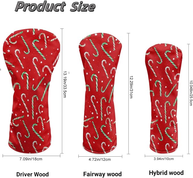 Golf Club Head Covers for Club Protective, Waterproof PU Leather Driver Fairway - Image 7