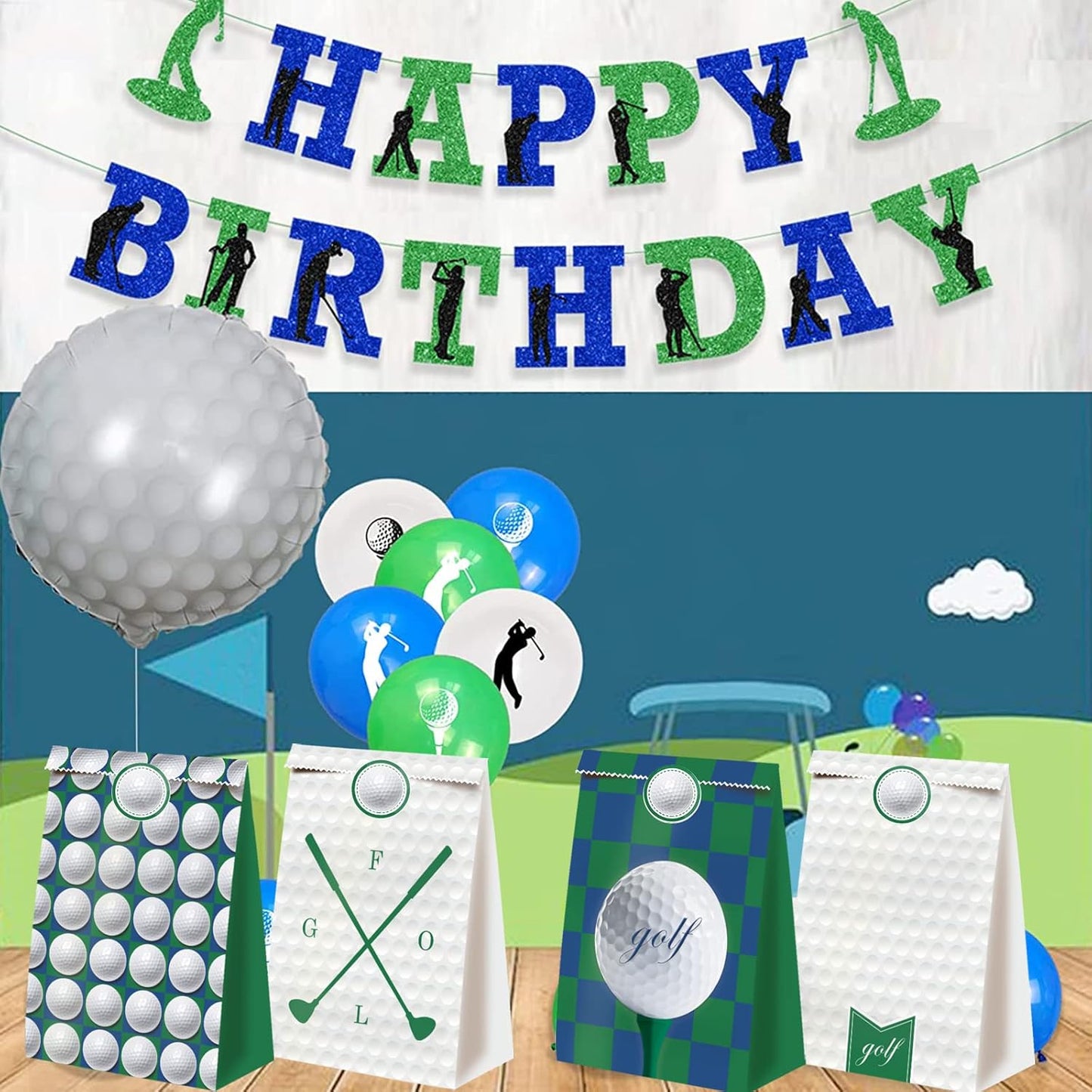24pcs Golf Themed Party Decorations - Golf Gift Bags with Goodies for Kids' Birthday Parties