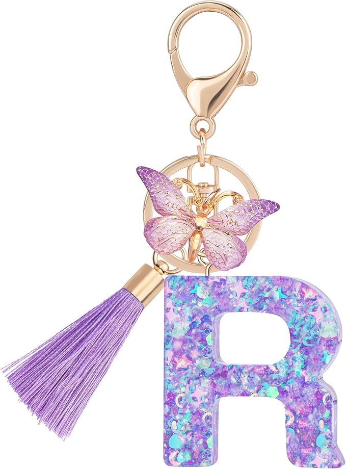 Suweibuke Colourful Cute Initial Letter Keychains by Suweibuke