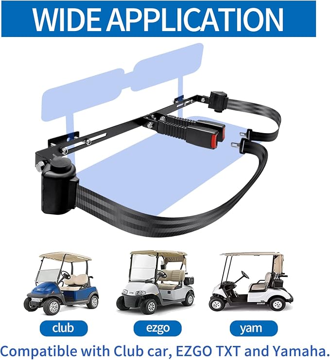 Retractable Golf Cart Seat Belt Bracket Kit - Image 3