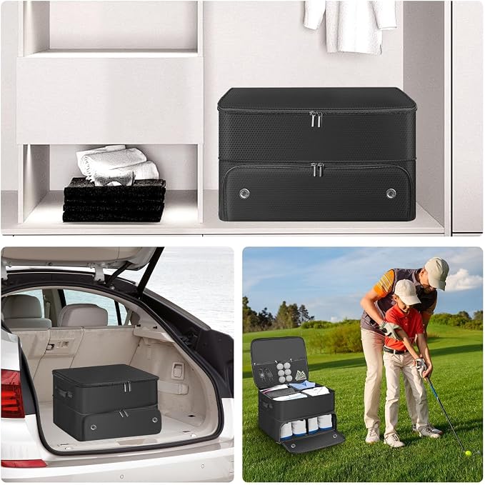 Golf Trunk Organizer for Car, Foldable Golf Storage Box - Image 7