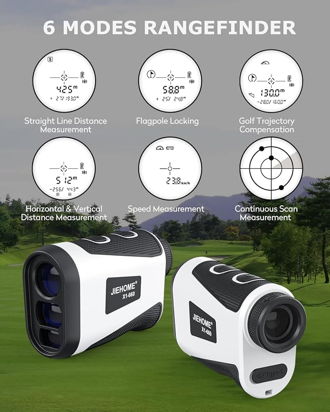 X1 Golf Rangefinder with Slope, Flagpole Lock and Vibration, 660/1100YDS Laser - Image 2