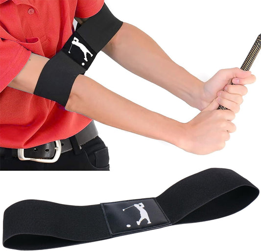 Golf Swing Trainer Aid - Instantly Corrects Chicken Wing & Improves Connection (Right & Left Handed) - Portable Muscle Memory Trainer for All Skill Levels