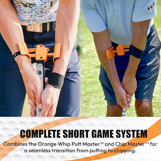 Orange Whip Golf Putting Aid Trainer, Patented Short Game Golf Swing Training - Image 2