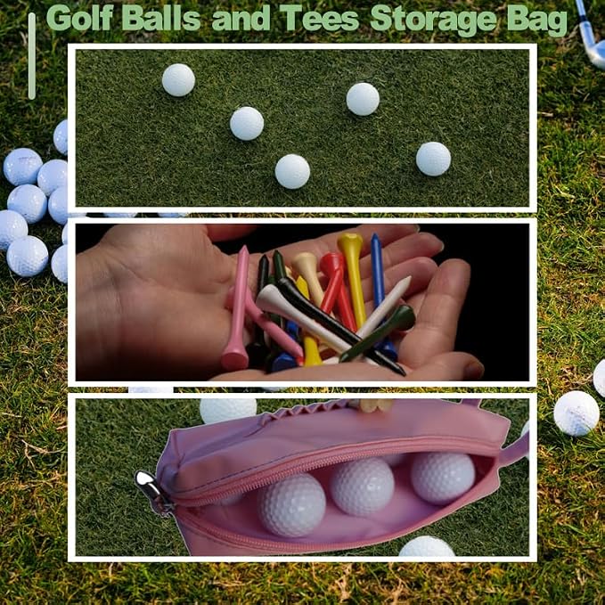 Golf Ball Pouch Bag, Zipper Golf Accessory Bag, Golf Accessory Holder Pouch - Image 5