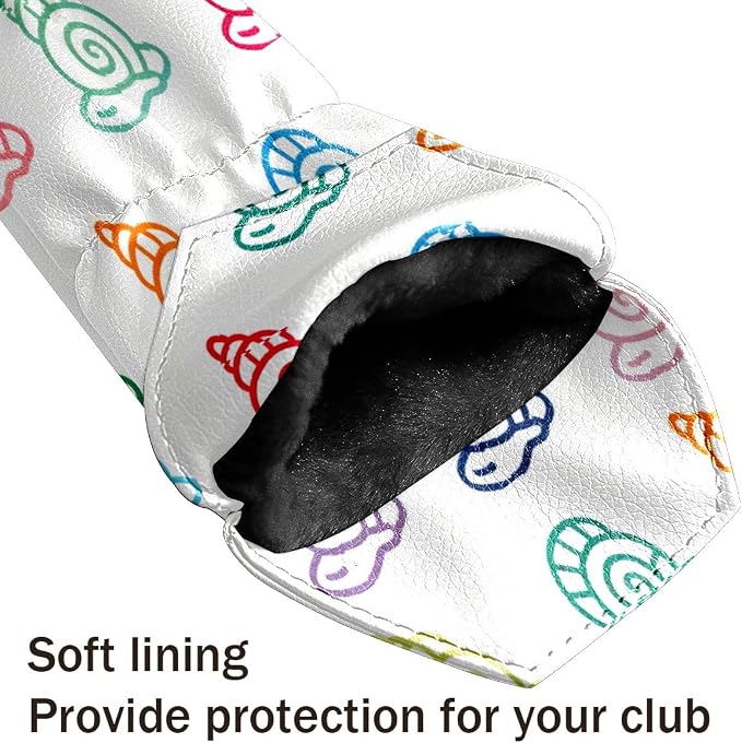 3 Pack PU Leather Golf Club Head Covers - Image 7