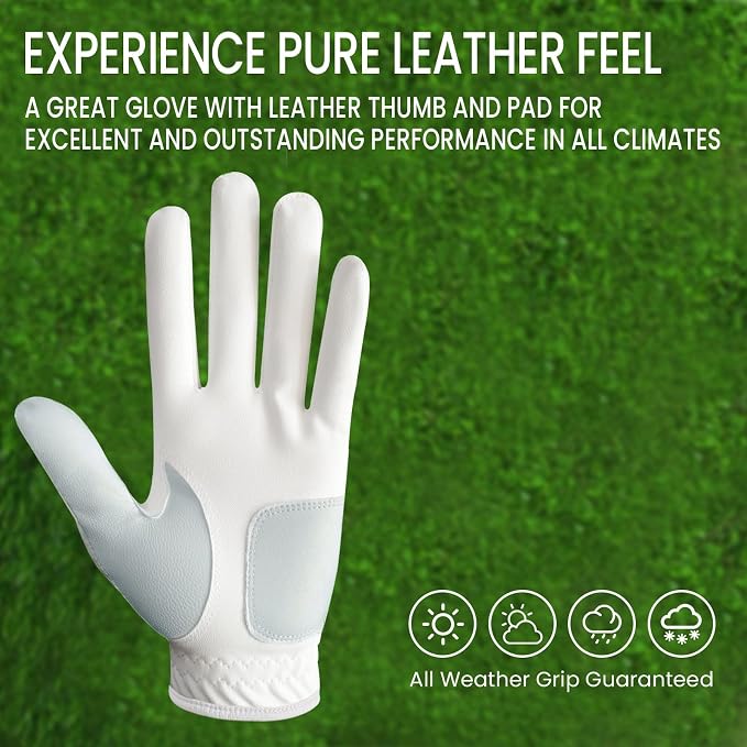 FINGER TEN Golf Gloves Men Right Handed Golfer Left Hand - Image 3