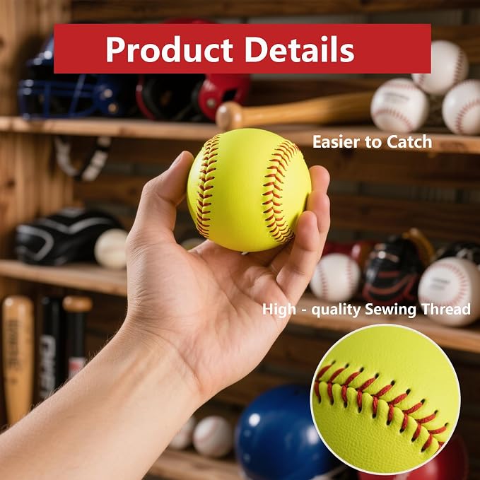 Official Size 12" Softballs - Image 3