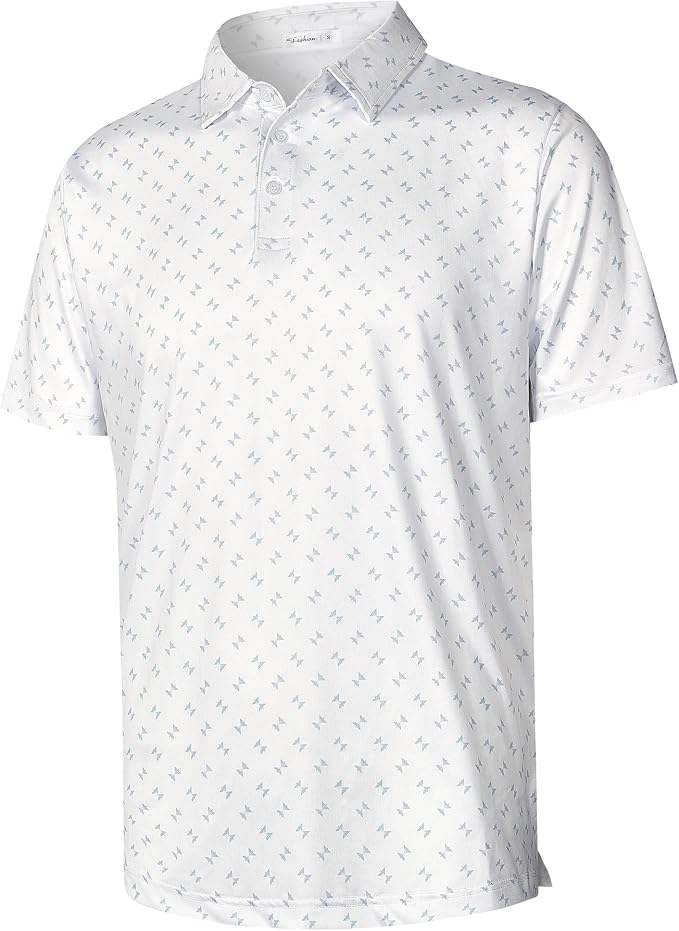 zeetoo Men's Polo Shirts Hawaiian Golf Polos Shirts Short Sleeve Performance by zeetoo
