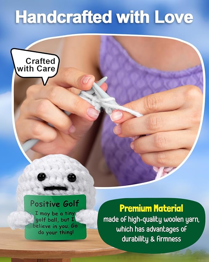 AICase Golf Gifts Funny Positive Golf Ball Crochet Gag Gift Ideas - Image 4