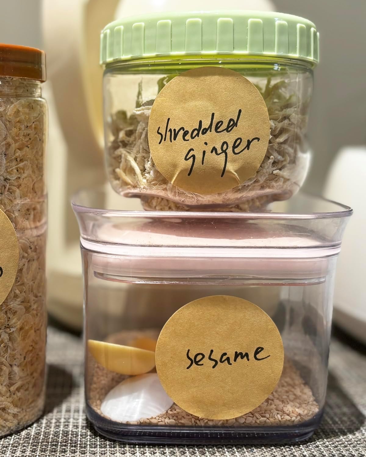 2" Kraft Canning Labels - 500 Pcs Round Jam & Jelly Jar Labels for Pantry, Spices & Bottles