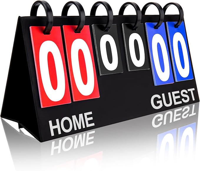 Flip Scoreboard Tabletop Score Flipper, Football Portable Scoreboard, Flip by IVONNEY