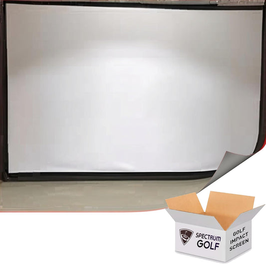 Golf Impact Screen Hanging Poly Spacer for Golf Simulator-Triple Hemmed-US Made (144 X 108 with Sewn in Straps)