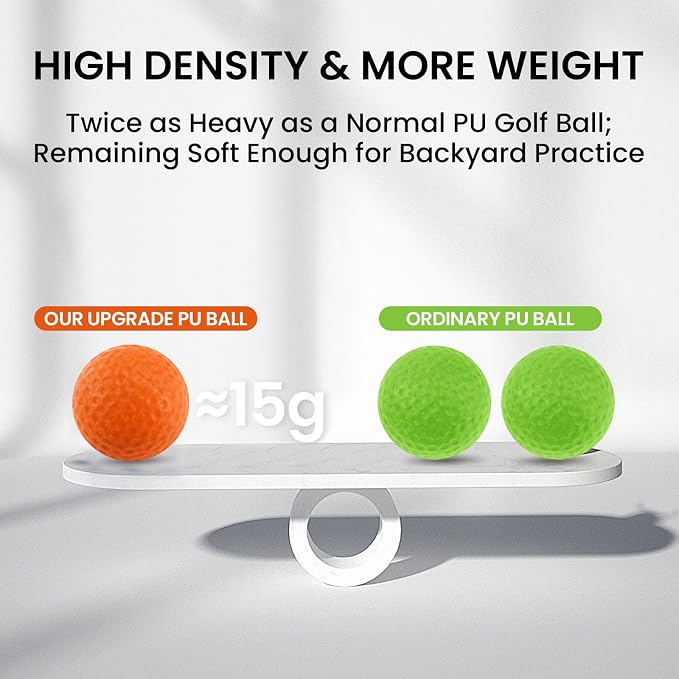FINGER TEN Golf Practice Balls More Weight Real Ball Travel Value 12/24 Pack - Image 4