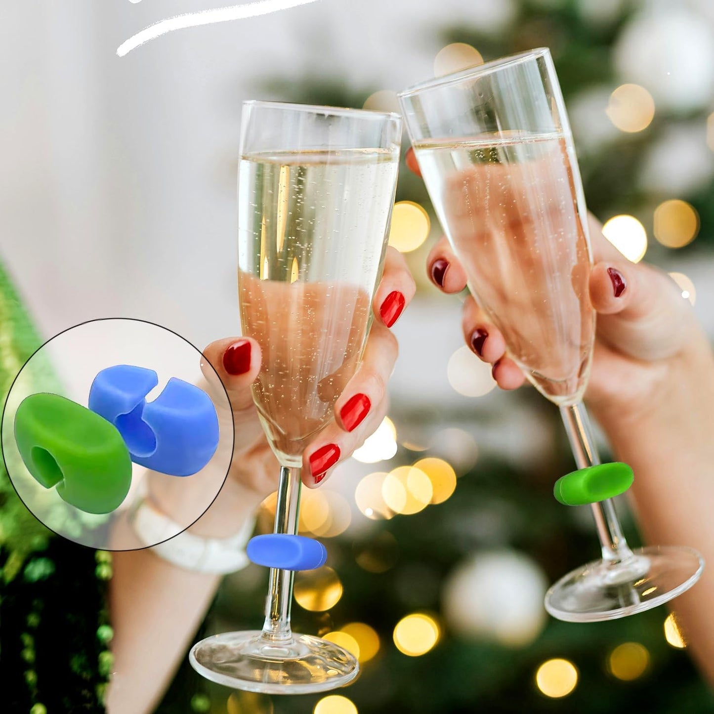 12PCS Wine Glass Markers Charms, Reusable Silicone Drink Tags for Wine Glasses, Champagne, Cocktails & Beer Bottles, Colorful Cup Identifiers for Bar, Party, Wedding, Birthday & Home Entertaining(colorful)