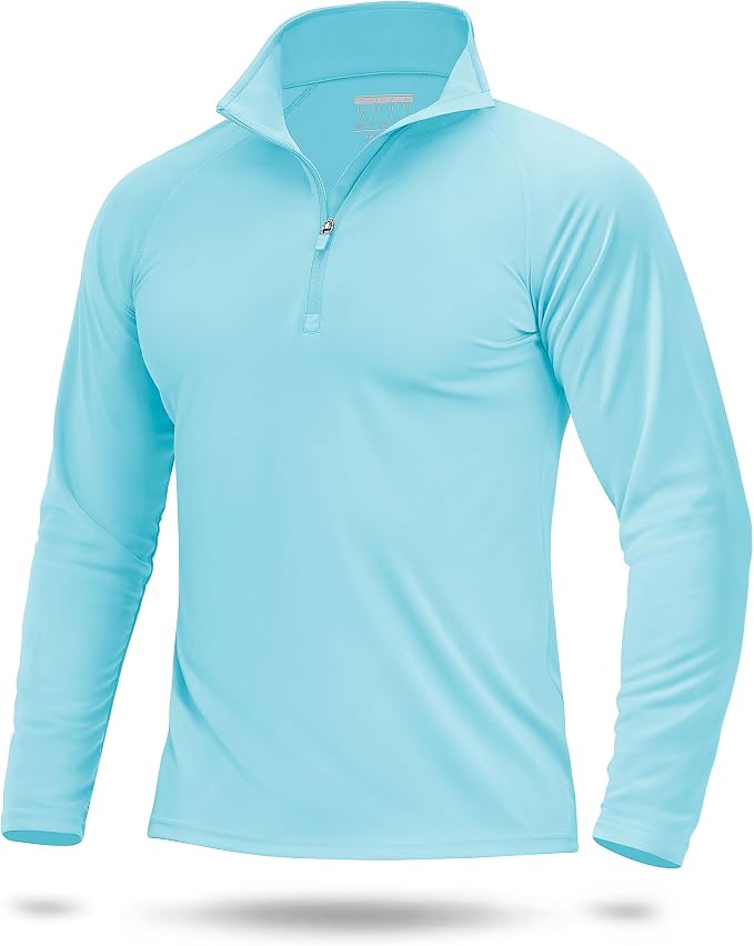 Boladeci Men's UPF 50+ Sun Shirts 1/4 Zip Long Sleeve SPF UV Protection by Boladeci