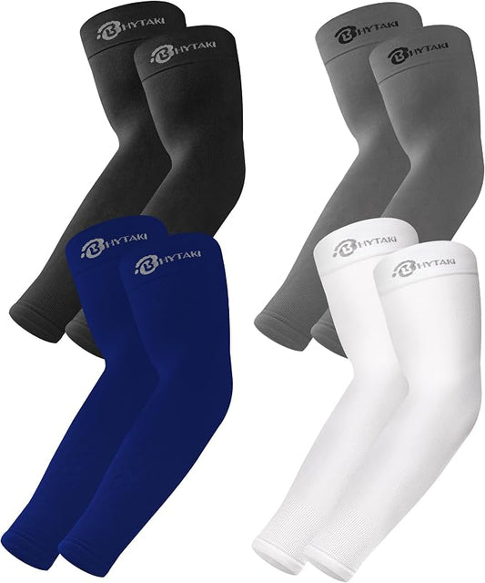BHYTAKI UV Sun Protection Arm Sleeves, UPF 50 Sports Cooling Arm Compression by BHYTAKI