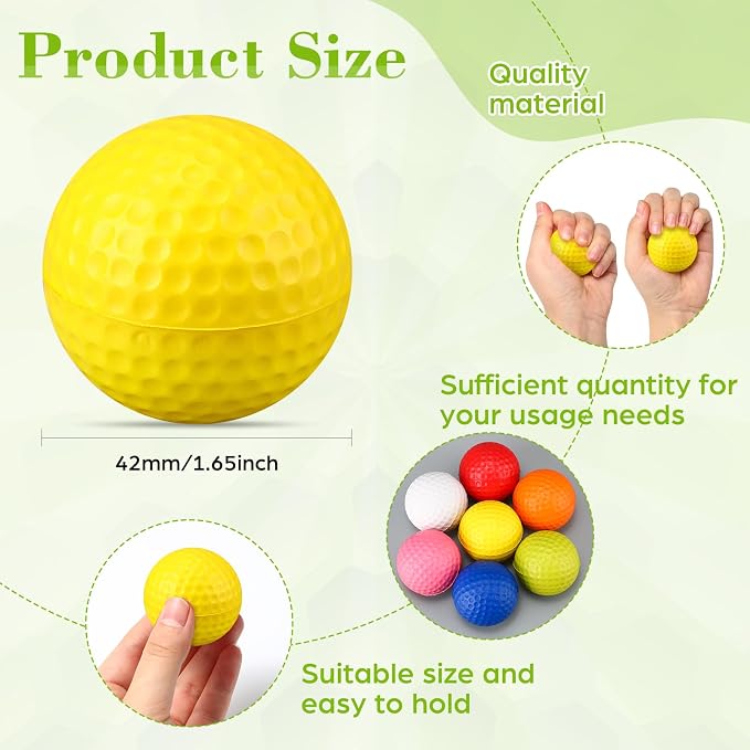 12 Pcs Foam Golf Practice Balls Soft Foam Balls - Image 2