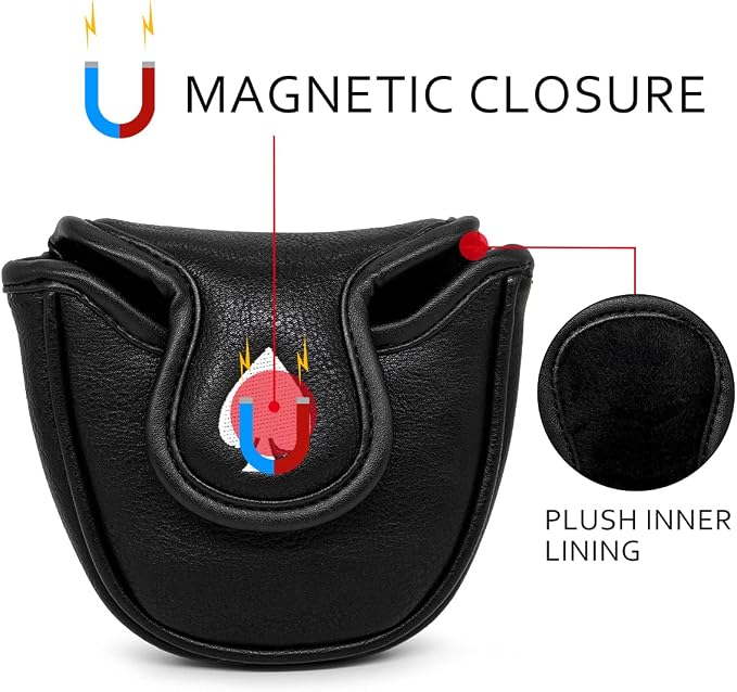 Barudan Golf Putter Cover Headcover Mallet Putter Head Cover Magnetic Club - Image 4