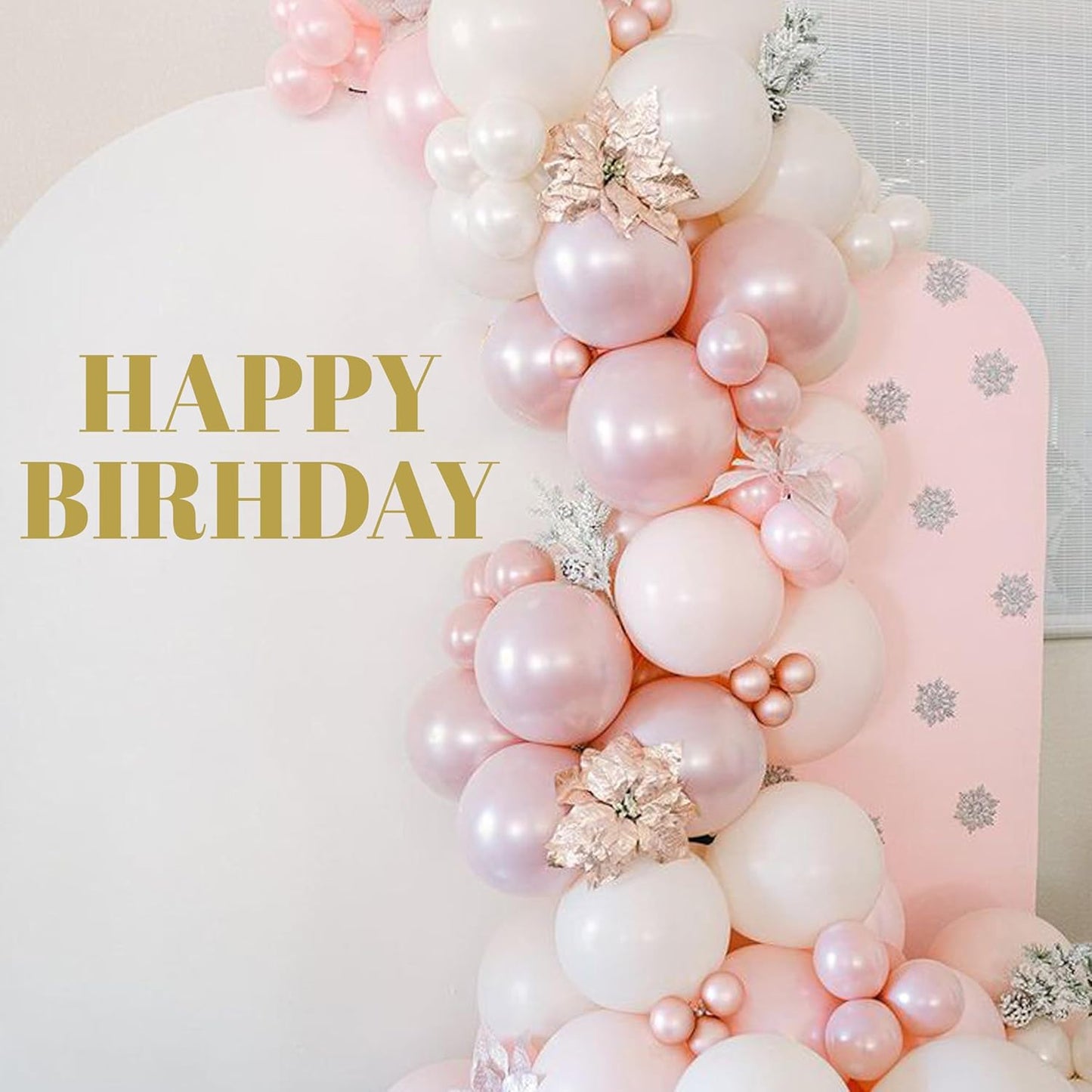 Happy Birthday Decal - Birthday Party Decoration Supplies Wall Stickers, Happy Birthday Yellow Sign Balloon Arch Party Backdrop Decoration Wall Decal