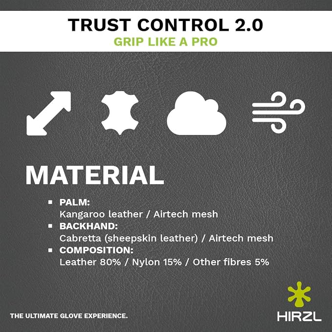 HIRZL Trust Control 2.0 Golf Glove, All Weather Mens Golf Glove, Kangaroo - Image 6