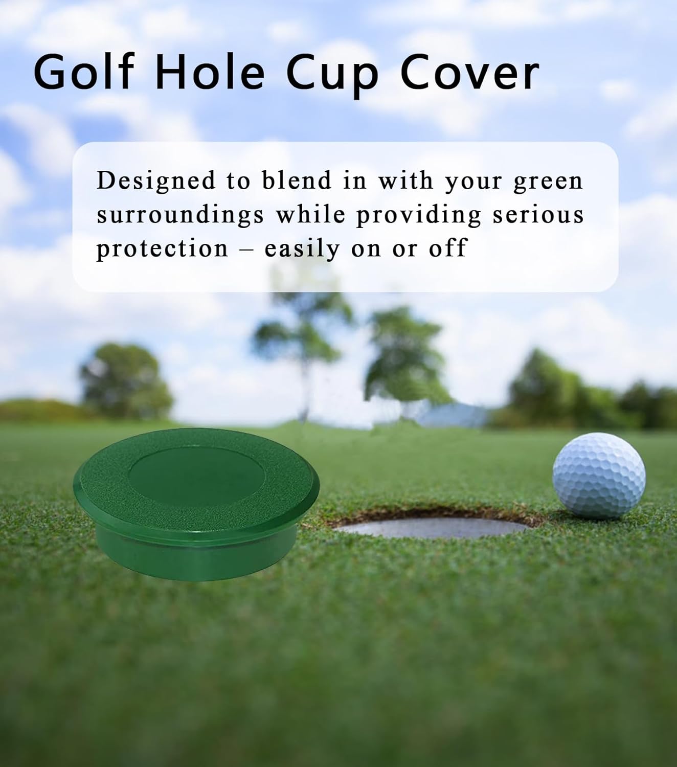 2 Sets Golf Hole Cup with Cups Cover, Golf Accessories for Backyard Practice Putting Green, Enhanced Home Golfing Experience