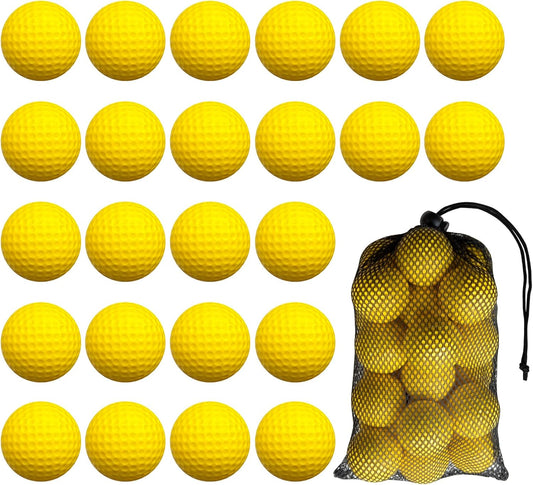 24 Pack Foam Golf Practice Balls,Practice Golf Balls for Backyard,Realistic Feel and Limited Flight Soft Golf Balls for Indoor or Outdoor Training