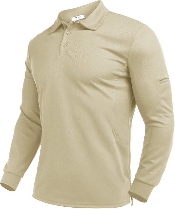 Deyeek Men's Polo Shirts Long Sleeve Golf Polo Shirts by Deyeek