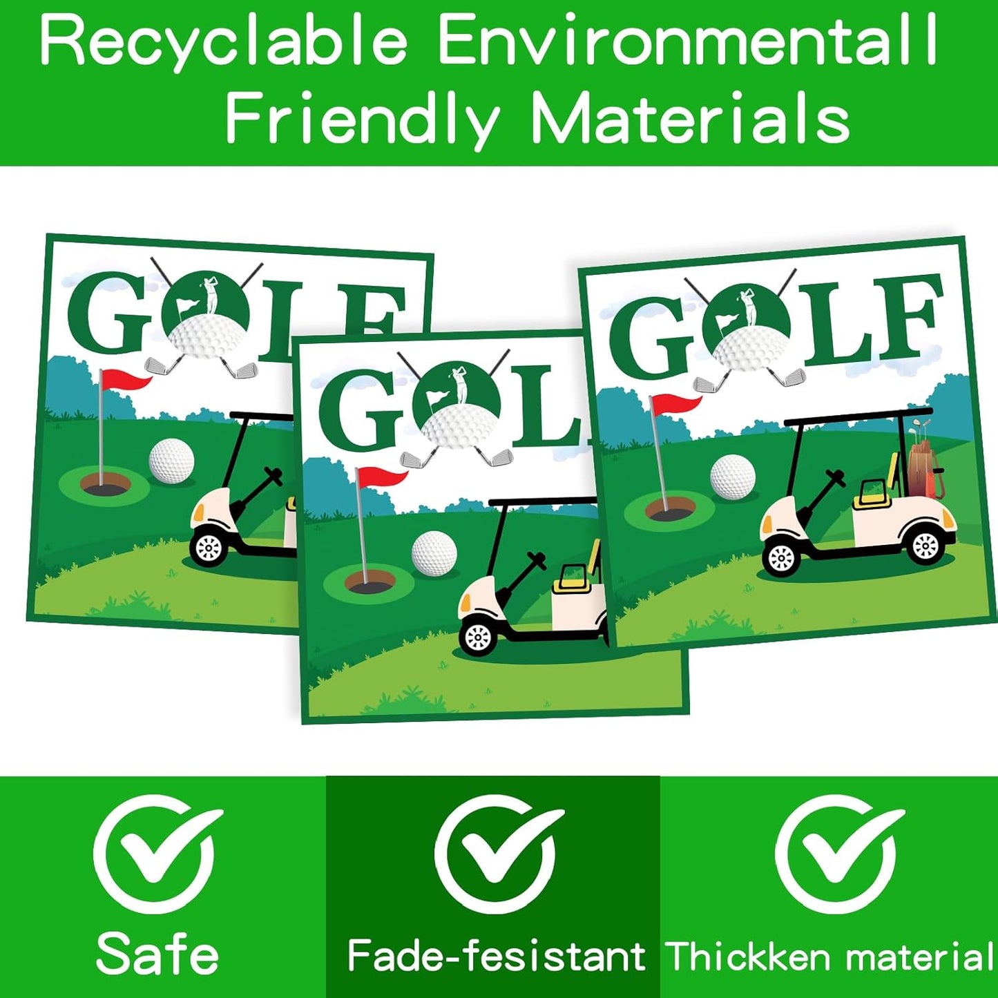 163pcs Golf Party Decorations, Golf Birthday Decorations Include Golf Plates and Napkins Set, Banner Hanging Swirls Tablecloth , for Golf Birthday Party Decorations, Serves 24