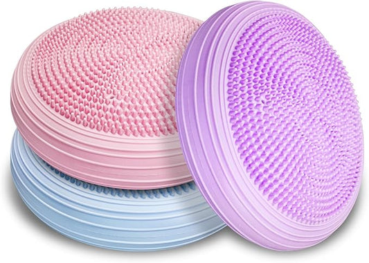 3 Pcs Inflated Wobble Cushion, Wiggle Seat & Balance Pad by Unknown