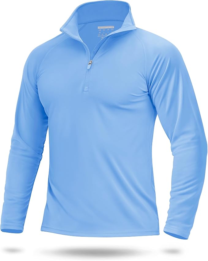 Boladeci Men's UPF 50+ Sun Shirts 1/4 Zip Long Sleeve SPF UV Protection by Boladeci