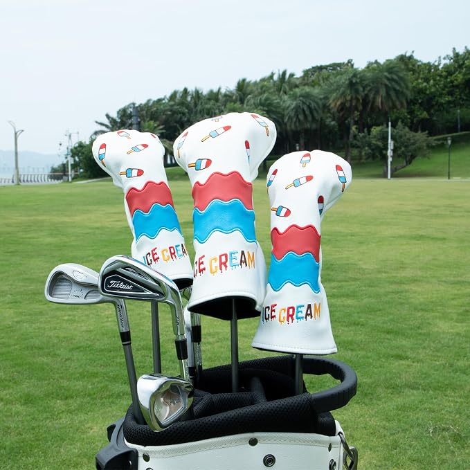Montela Golf Club Covers Ice Cream Golf Driver Cover Fariway Wood Headcover - Image 4