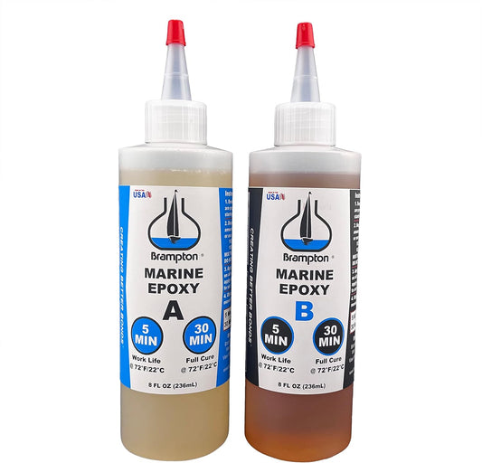 Brampton Marine Epoxy Strong Bonding for Boat Repair - Bonds in 30 Minutes, Water Resistant (16 Ounce)