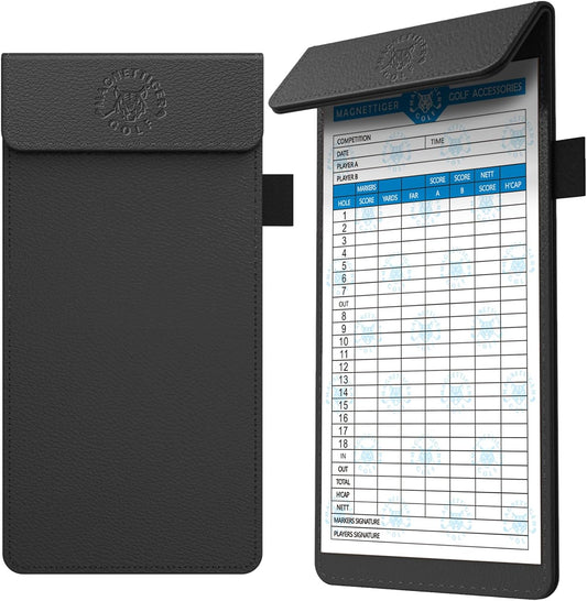 Golf Scorecard Holder & Magnetic Yardage Book Cover,Golf Accessories for Men,Magnet Book Case for Back Pocket 3.94 * 7.87inch