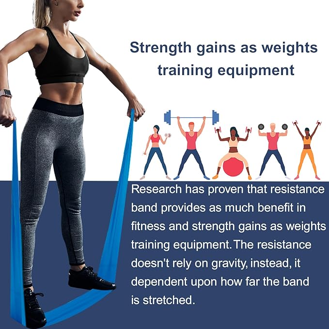Resistance Bands, Professional Long Non-Latex Elastic Stretch Bands, Exercise - Image 2