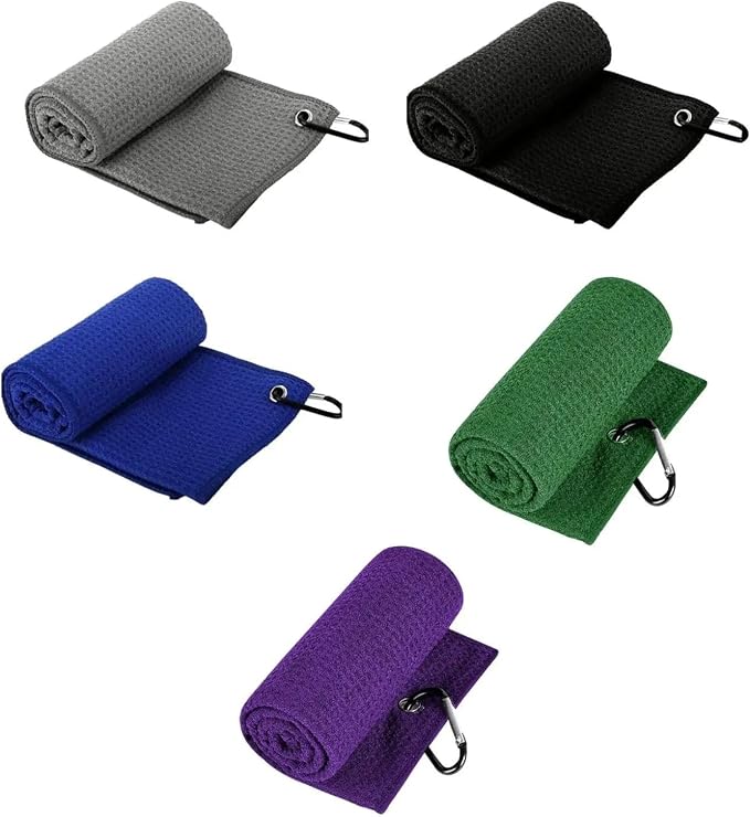 Golf Towel with Clip, Soft Microfiber Cleaning Cloth - Image 3