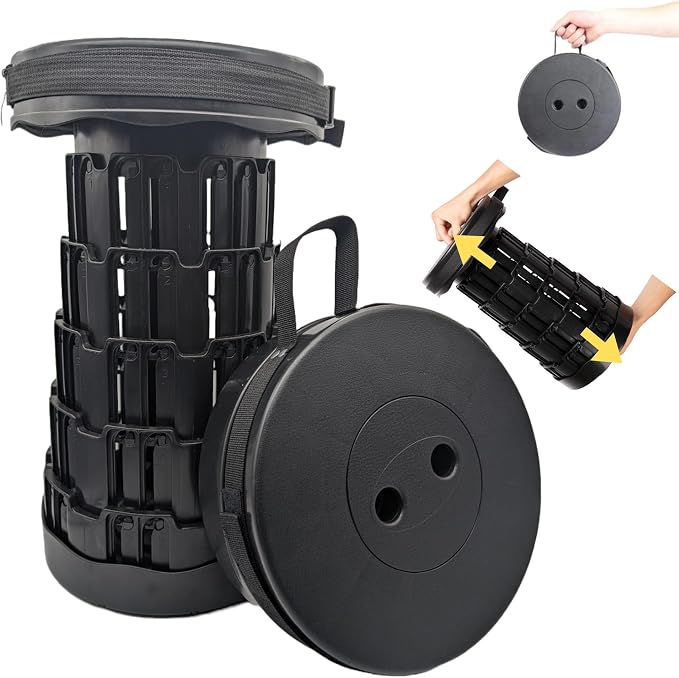 Upgraded Collapsible Stool – Easy to Carry retractable Stool by Activixx