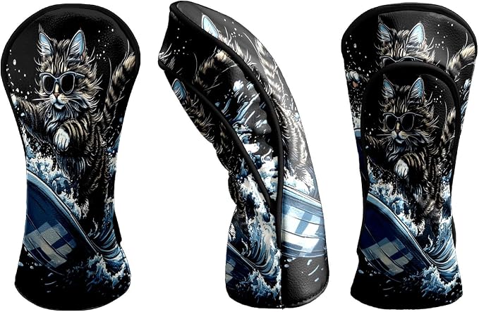 Premium Leather Golf Club Headcovers, by Unknown