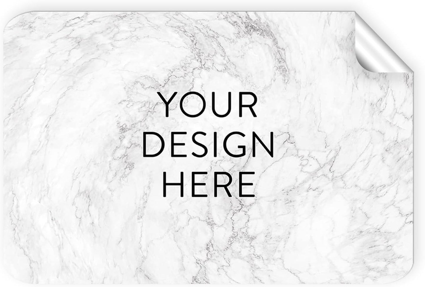 100 Custom Vinyl Stickers - Upload Your own Image, Text, Design, Logo - Personalized Logo Labels for Handmade, Packaging, Bottle, Jars, Candle, Brand Stickers (Silver Marble, 5x3)