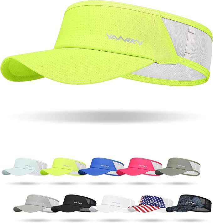 Sports Sun Visor Hats for Women Men Lightweight Breathable Cooling Stretchy by Unknown