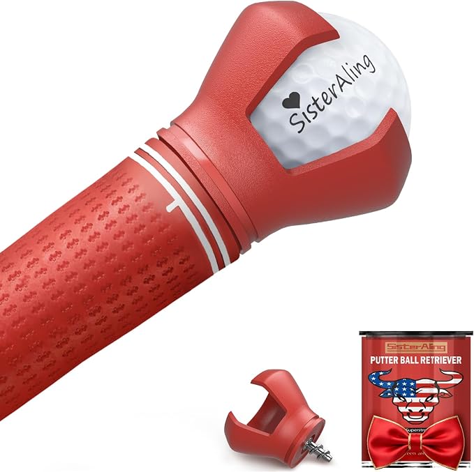 3-Prong Golf Ball Retriever Grabber Pick Up, Back Saver Claw Put On Putter Grip - Image 8