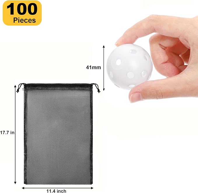 100 Pack Practice Golf Balls, Plastic Golf Training Balls 41mm Hollow Airflow - Image 2