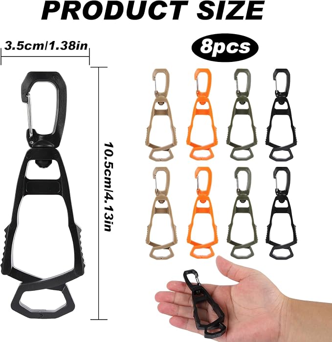 8 Pcs Glove Holder Clip Set, Work Safety Glove Holder Clip, Heavy-Duty Grip - Image 2
