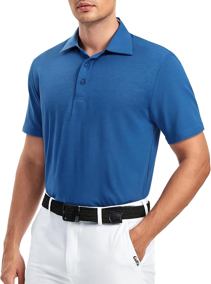 Alex Vando Mens Golf Shirt Moisture Wicking Quick-Dry Short Sleeve Casual Polo - Image 5