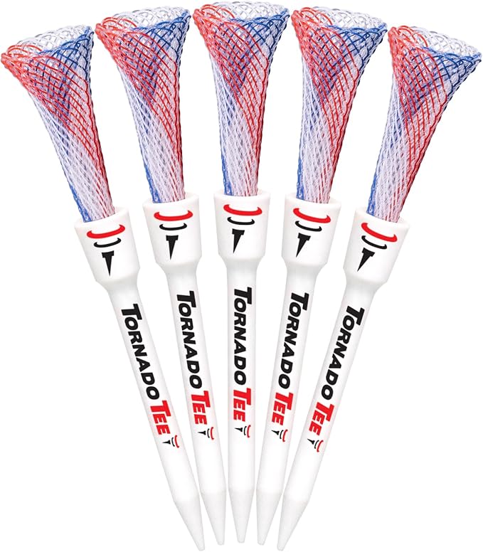 Tornado Tee Red White & Blue High Performance Golf Tee by TornadoTee
