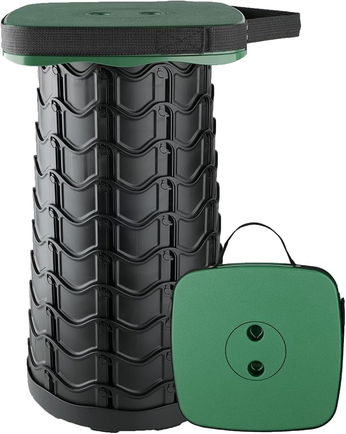 Boreeman Upgraded Collapsible Stool, Square Portable Stool, Lightweight Yet by Boreeman